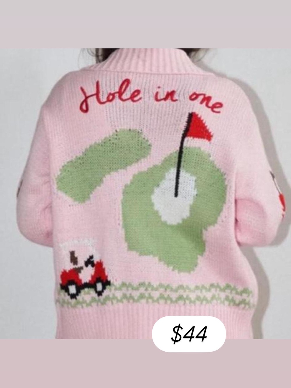 Bailey Rose Pink 'Hole in One' Golf Knit Jacket